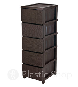 Комод пластиковый RIO dark 5 ярусов