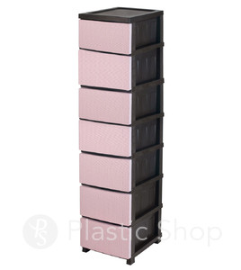 Комод пластиковый RIO pink 7 ярусов