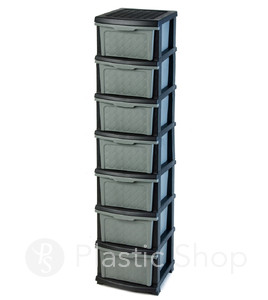 Комод пластиковый R-plastic 7 ярусов Eco Grey