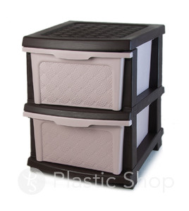 Комод пластиковый R-plastic 2 яруса Eco Pink
