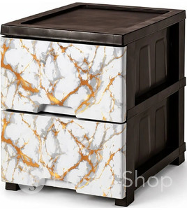 Комод пластиковый White Gold 2 яруса