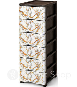 Комод пластиковый White Biege 6 ярусов