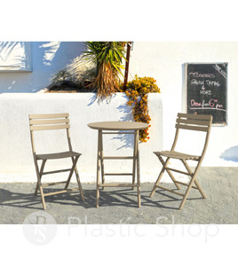 Комплект Стол Siesta складной 294 Helen &Oslash;60 и стулья складные Siesta 290 Helen Folding 2шт. Taupe