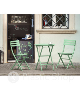 Комплект Стол Siesta складной 294 Helen &Oslash;60 и стулья складные Siesta 290 Helen Folding 2шт. Opaline Green