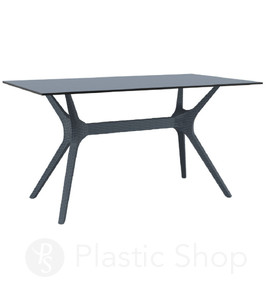 Стол Siesta с ротанговой ножкой (Ibiza Table 80) Арт. 864 Dark Grey